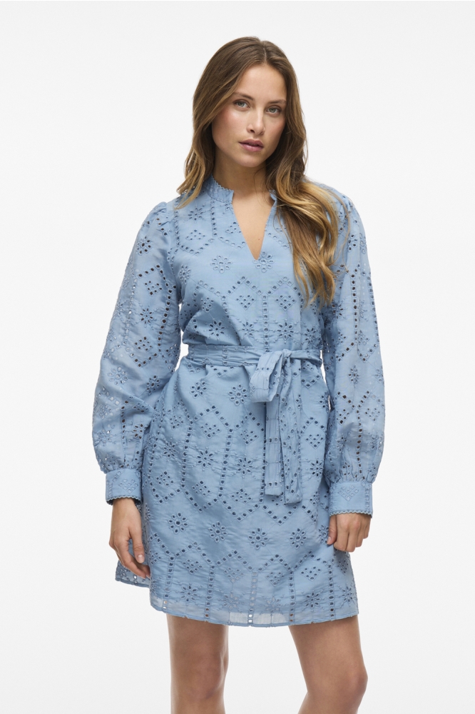 VISINE L/S SHORT DRESS 14106078 BLISSFUL BLUE